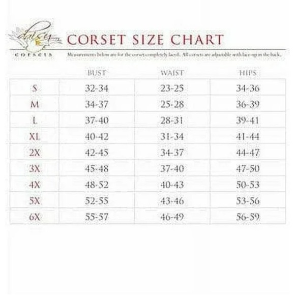 Daisy Corsets Lavish Underbust Red Black Lace Overlay Cincher Women’s Large - Picture 15 of 15